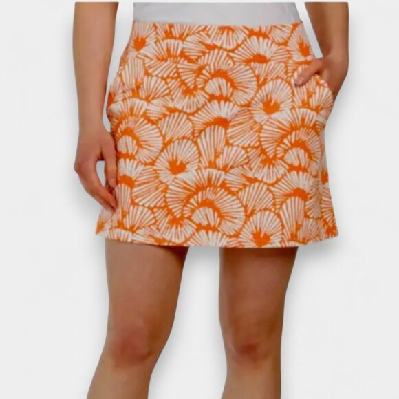 Tommy Bahama Pants - Tommy Bahama Golf Skort Orange White L Pickleball Athleisure Sporty Resort NWT